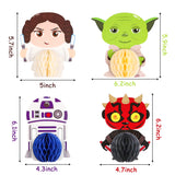 DoreHoan 12Pcs Space Wars Honeycomb Centerpieces Planet War Party Table Decorations Universe Birthday Party Supplies Video Games Themed Party Favors Galaxy Hero Room Decoration for Kids